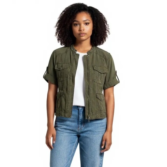 TORRID 00 0X XL Olive Green Silky Moto Jacket R $69 - Picture 1 of 11